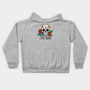 Sugar Skull - Live Hard Kids Hoodie